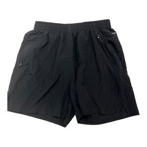 Mier Shorts Womens S‎ Black Elastic Tie Waist Athletic Zip Pockets Lightweight